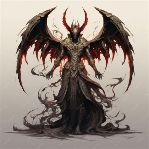 premium ai image detailed illustration  azazel  demon  giant