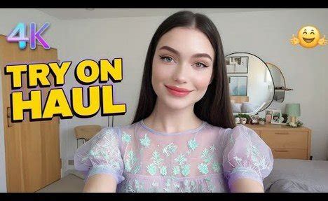 4K Transparent Dress Try On Haul Seasonal Try Haul See Through Lingerie Fishnet Outfit Try On