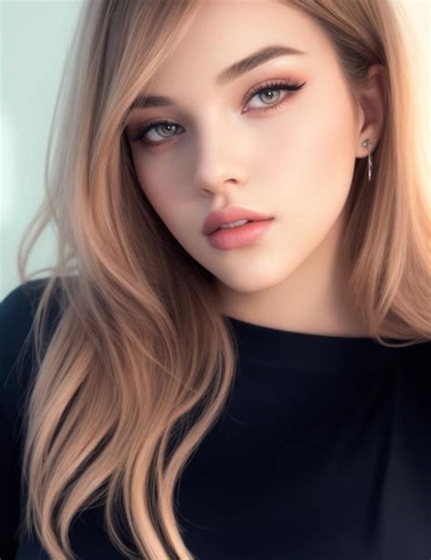 Premium AI Image Beautiful Blonde Model