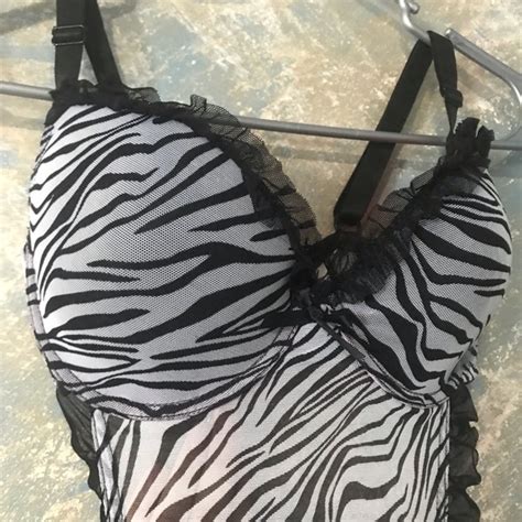 Intimates Sleepwear Sexy Apron Lingerie Zebra Print Bra Poshmark