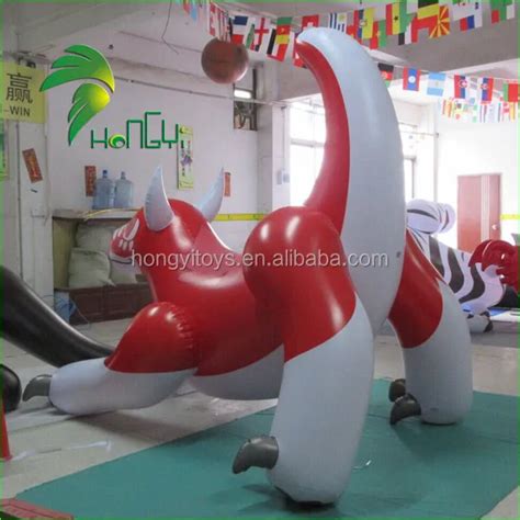 Riding Sex Custom Inflatable Cartoon Dragon Toy Red And White Giant Advertising Inflatable