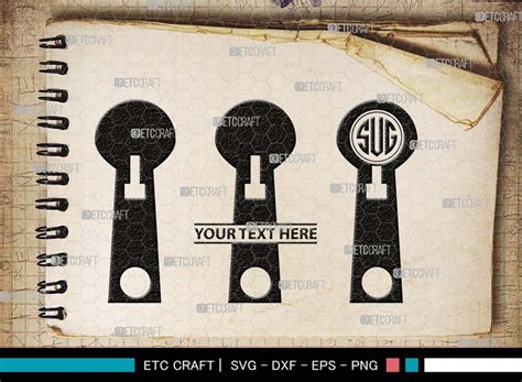 Zipper Monogram Zipper Silhouette Zipper Svg Bundle Black Zipper Svg