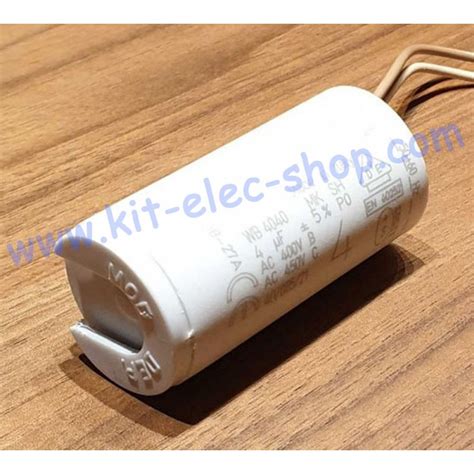 Condensateur de démarrage 4uF 450V ICAR ECOFILL FASTON femelle 2.8mm