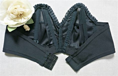 Vintage Lingerie 1940s Bestform Black Rayon Satin And E… Gem