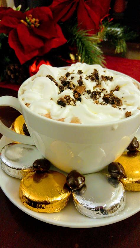 Hot Chocolate With Crumbled Oreo Cookies And Chocolate Covered Oreos