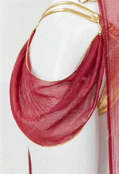 Women Princess Derivative Costume Sexy Lingerie Top Thong With Sleeves Choker Chest Chain