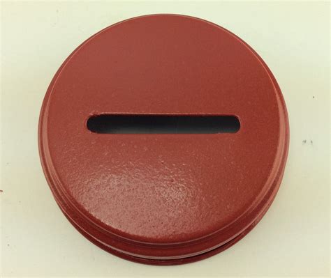 AG Designs Mason Jar Coin PIggy Bank Lid Red Finish