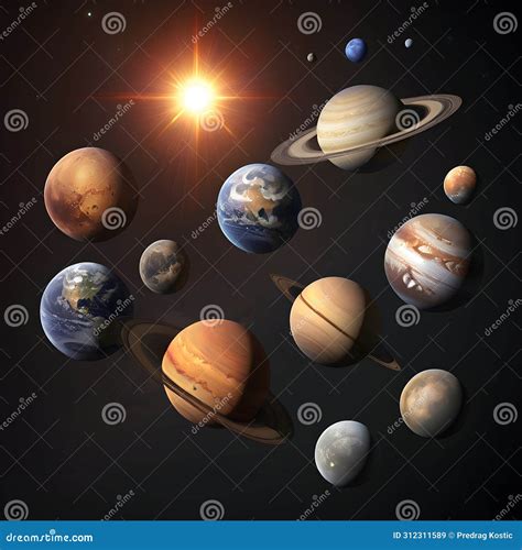 Planets Realistic Transparent Set Stock Illustration - Illustration of ...