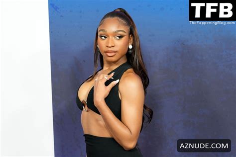 Normani Sexy Seen Showing Off Her Hot Cleavage In A Black Gown At The Bet Soul Train Awards In