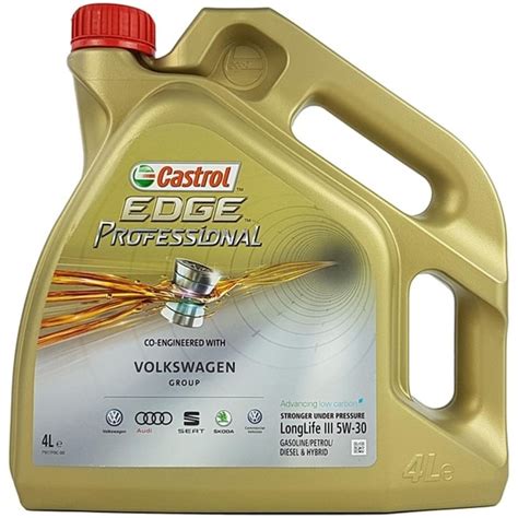 Моторно масло Castrol Edge Professional VW LL III, 5W30, 4 л - eMAG.bg