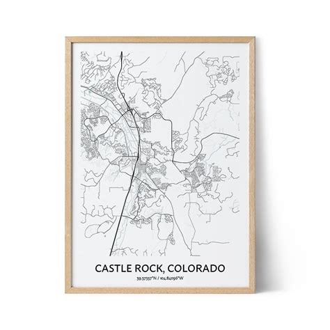 Castle Rock Map Poster - Your City Map Art - Positive Prints