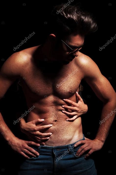 Woman Hands Embracing Fit Naked Man Stock Photo By Feedough