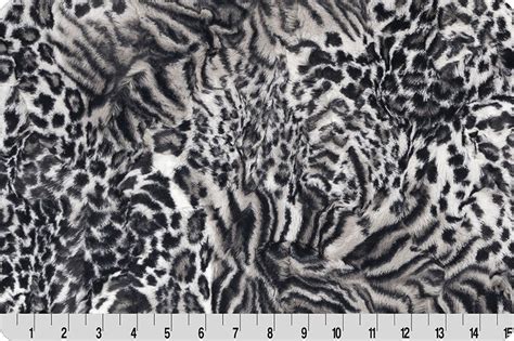 Luxe Cuddle® Wildcat Bengal In Chrome Silver Black Plush Minky