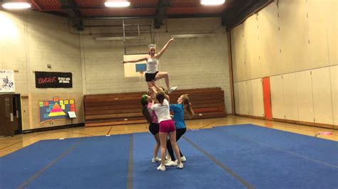 Middle School Cheerleaders Stunts