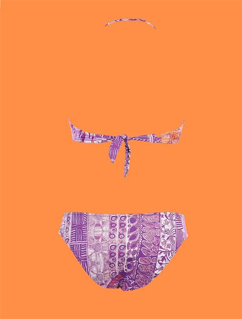 Push Up Bandeau Bikini With Print Dedicated To Australia C Cup Save The Queen