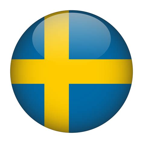 Sweden 3D Rounded Flag with Transparent Background 15272151 PNG