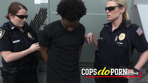 Suspect Gets His Cock Played With By Horny Milf Cops