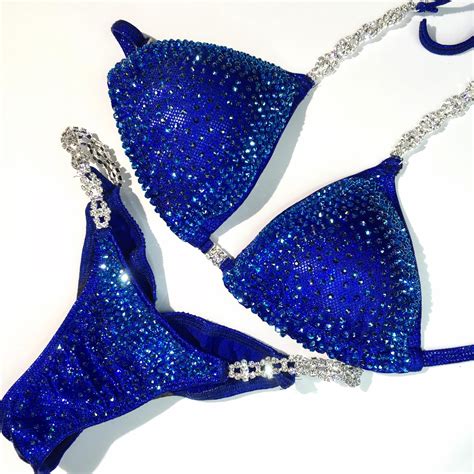 Affordable Royal Blue Holo Competition Bikini Shine Bikinis