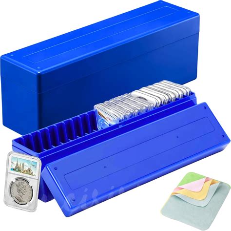 Amazon Lancisism Pcs Blue Coin Slab Storage Box With Dust Cloth