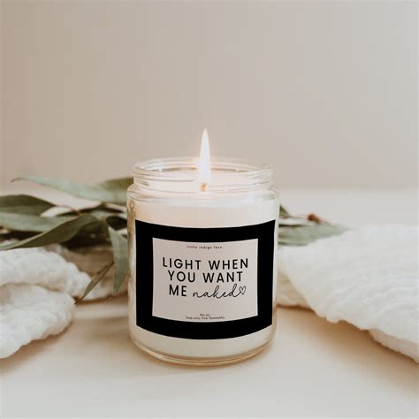 Light When You Want Me Naked Candle Gift Funny Candle For Valentine S Day Anniversary Gift For