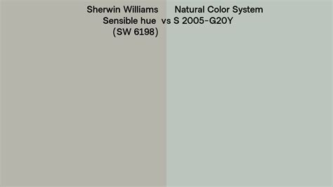 Sherwin Williams Sensible Hue Sw 6198 Vs Natural Color System S 2005 G20y Side By Side Comparison