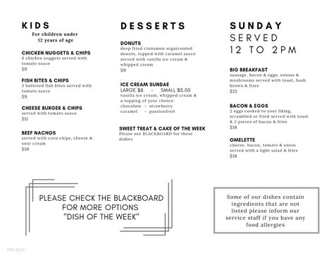 Menu At Wanganui East Club And Traxs Restaurant Whanganui