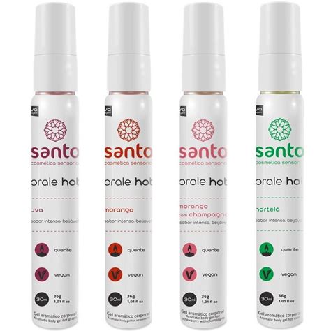 Lubrificante Vegano Orale Hot Comestível Santo