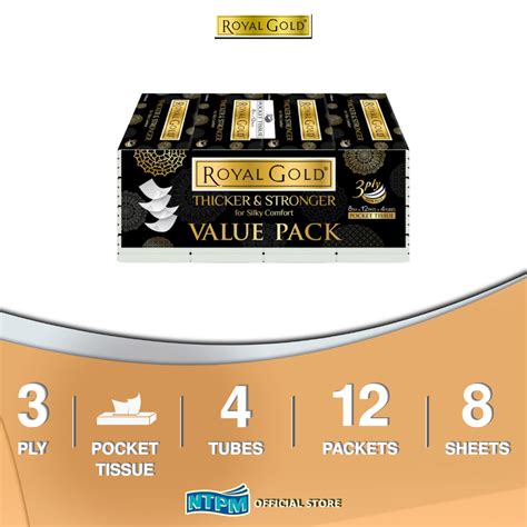 royal gold luxurious white pocket tissue  ply    packets
