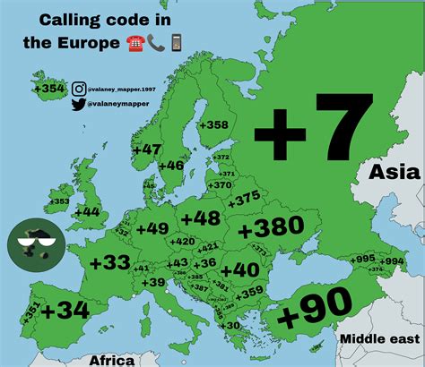 Calling code in the Europe ☎️📞📱(@valaney_mapper.1997 on Instagram) : r