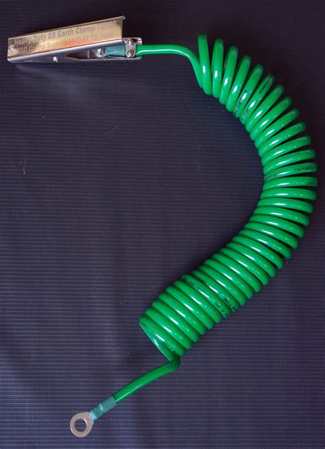 earthing spiral cable   side heavy duty earth clamp  side lug