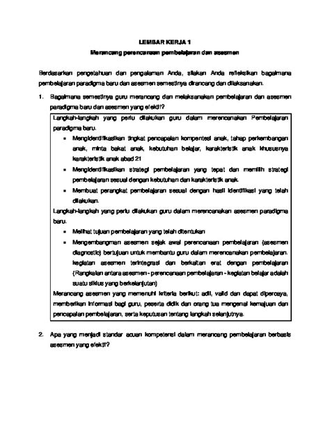 LK Topik 2 Prinsip Pembelajaran Dan Asesmen Efektif PDFCOFFEE