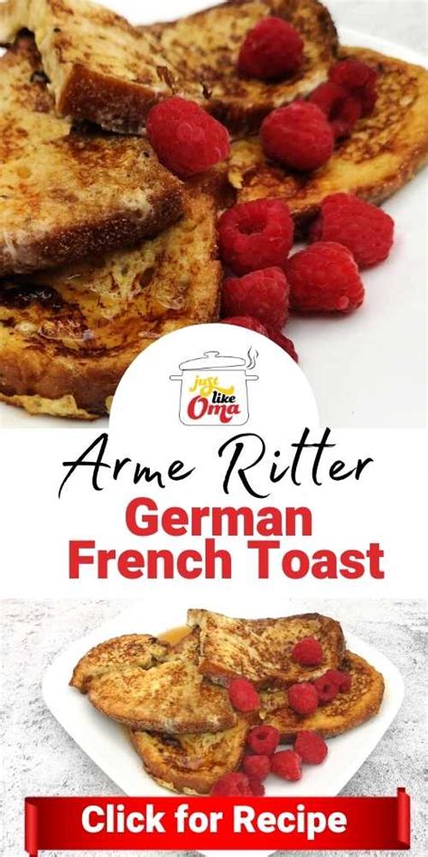 Traditional German French Toast Omas Arme Ritter Rezept