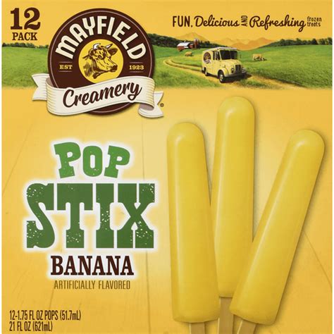 Mayfield Pop Stix Banana 12 Pack Frozen Foods Foodtown