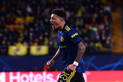 Jadon Sancho First Man United Goal Comes Against Villarreal In ...