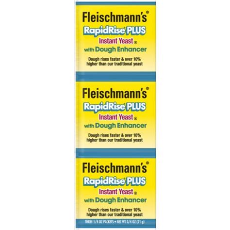 Fleischmann's® Rapid Rise Plus Instant Yeast With Dough Enhancer, 3 ct ...