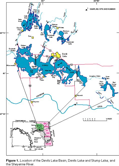 Devils Lake Nd Depth Map