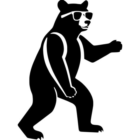 Cool Bear SVG Trendy Bear With Sunglasses Vector Svgcollections