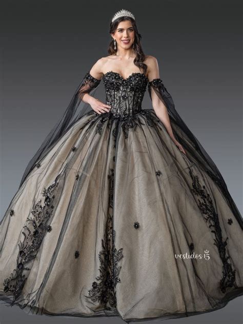 Vestido de 15 años Ébano Nude Negro Vestidos 15