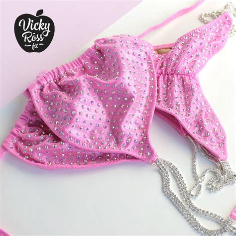 NPC IFBB Competition Bikini Suit Barbie Pink Vicky Ross Fit