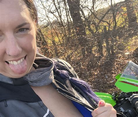 Im A Hot Biker Mum I Refuse To Wear A Bra Underneath My Leathers It S So Freeing Out On The