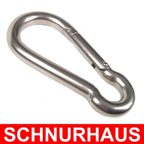 Karabinerhaken X Mm Edelstahl Aisi A Schnurhaus Onlineshop