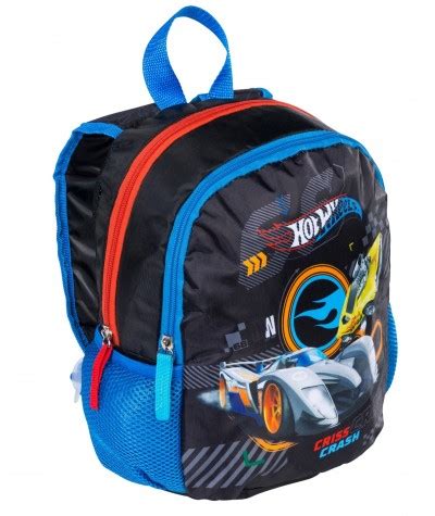 Plecak do przedszkola z autami Hot Wheels Majewski czarny dla chłopca
