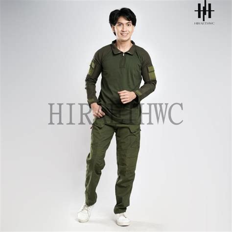 Jual Baju Tactical Lengan Panjang Hijau Army Kaos Bdu Baju Keren Model