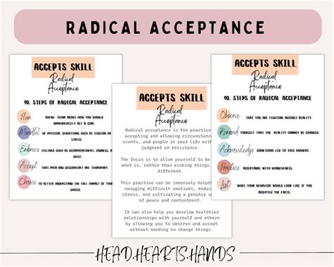 Radical Acceptance Worksheets Distress Tolerance Worksheets DBT