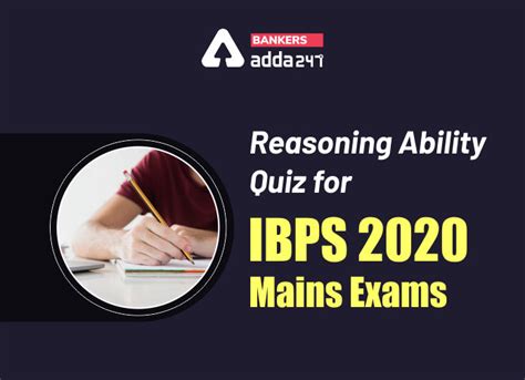 Reasoning Ability Quiz For IBPS 2020 Mains Exams 2nd December