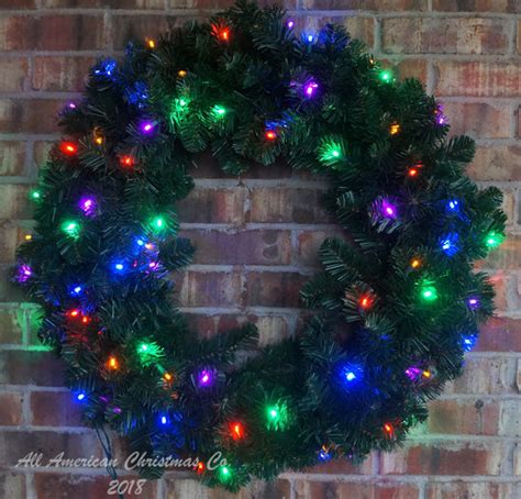 60 Inch Pre Lit Christmas Wreath Outdoor Pre Lit Wreath