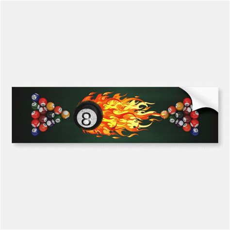 Flaming 8 Ball Bumper Sticker Zazzle