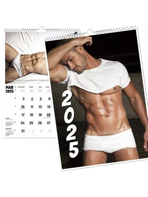 Kalendarz ścienny Nagie Sexy Hot Boys Men Faceci Chłopaki Mężczyźni A