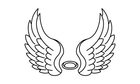 Free Vector Angel Wings Line Art Style 15737045 Vector Art At Vecteezy