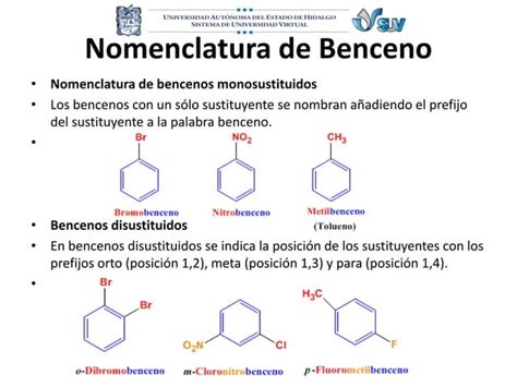 Benceno Nomenclatura Prop Usos Reacciones 1 PPT